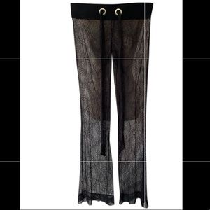 Beach Bunny sheer  Flare leg pants size M